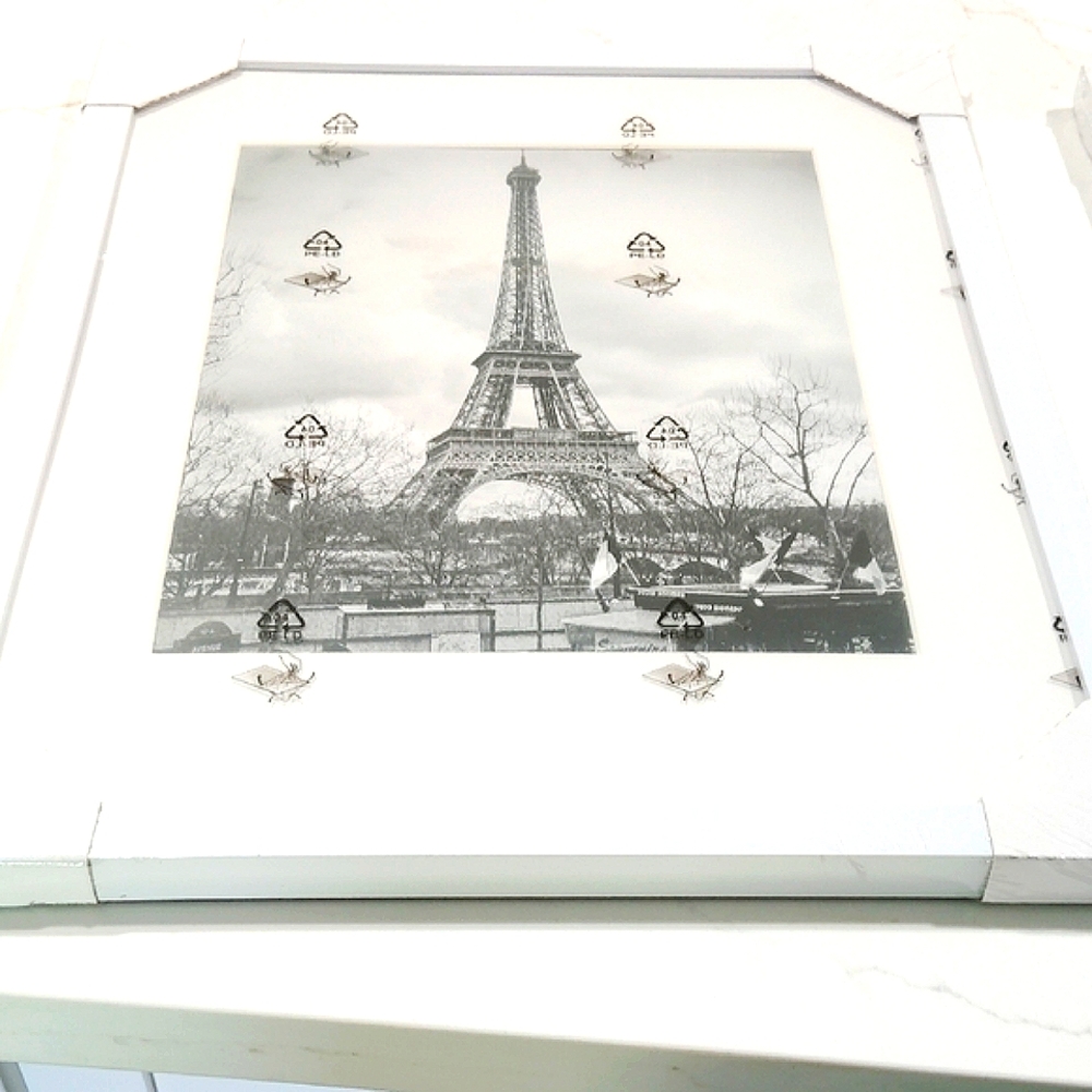 (3) 11x14 Architectural White Picture Frame with Geometric Accents